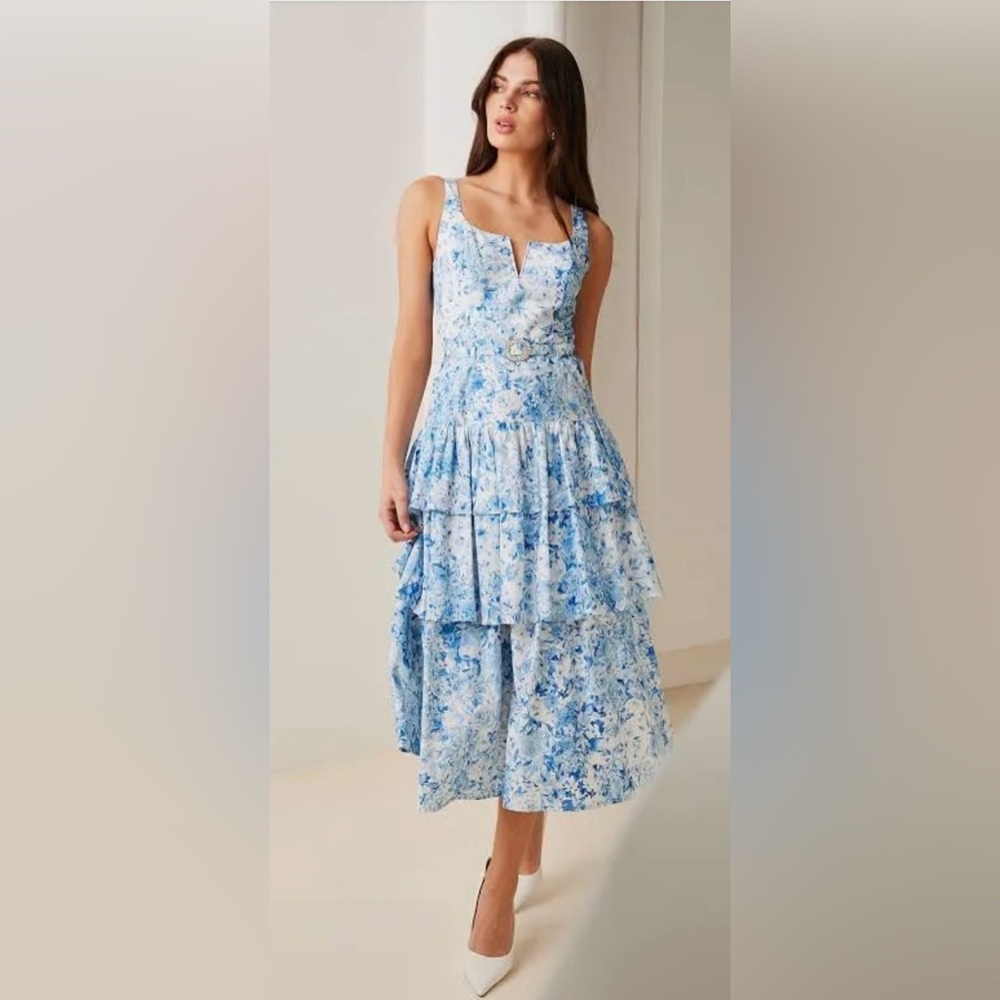 GENERATION LOVE
Floral Poplin Dress Missing Belt. MSRP $395